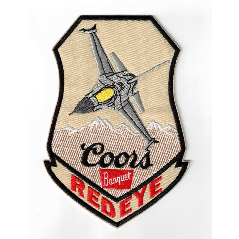 Coors Banquet Beer Vintage Red eye LARGE 6x4in Embroidered Sew/Iron-on Patch